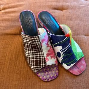 Charlotte stone Lenu size 8 patchwork mule